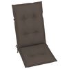 vidaXL Gartenst&uuml;hle 2 Stk. mit Taupe Auflagen Massivholz Teak