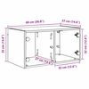 vidaXL Wandschr&auml;nke 2 pcs Schwarz Eichen-Optik 68 x 37 x 35 cm