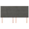 vidaXL Kopfteil Dunkelgrau 160 x 5 x 118/128 cm Samt