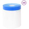 vidaXL Maskierfolie mit Klebeband Transparent und Blau