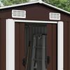 vidaXL Ger&auml;tehaus Braun 257x779x181 cm Verzinkter Stahl