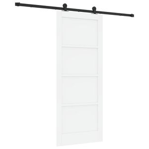 vidaXL Schiebet&uuml;r ORKDAL 83 x 202 cm Massives Kiefernholz Wei&szlig;