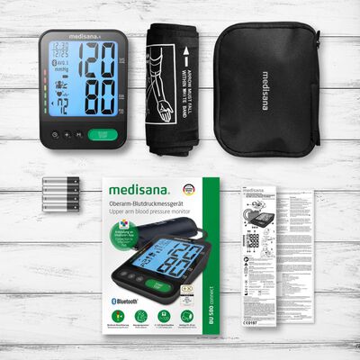 Medisana Oberarm-Blutdruckmessgerät BU 580 Connect Schwarz