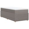 vidaXL Boxspringbett mit Matratze Taupe 80x200 cm Stoff