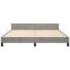 vidaXL Bettgestell ohne Matratze Hellgrau 160x200 cm Samt