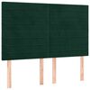vidaXL Boxspringbett mit Matratze Dunkelgr&uuml;n 140x190 cm Samt