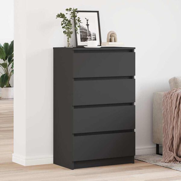 vidaXL Sideboard Schwarz 60x35x98,5 cm Holzwerkstoff