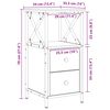 vidaXL Nachttisch Artisan-Eiche 34x35,5x70 cm Holzwerkstoff
