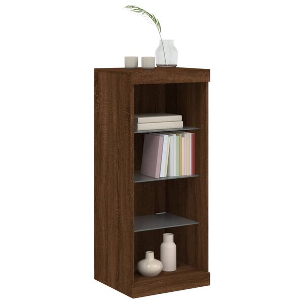 vidaXL Sideboard mit LED-Leuchten Braun Eichen-Optik 41x37x100 cm