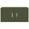 vidaXL Aufbewahrungsschrank Olive Gr&uuml;n 80 x 40 x 40 cm Stahl