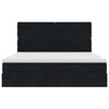 vidaXL Ottoman-Bett mit Matratzen Schwarz 180x200 cm Samt