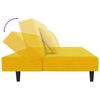 vidaXL Schlafsofa 2-Sitzer mit 2 Kissen Gelb Samt