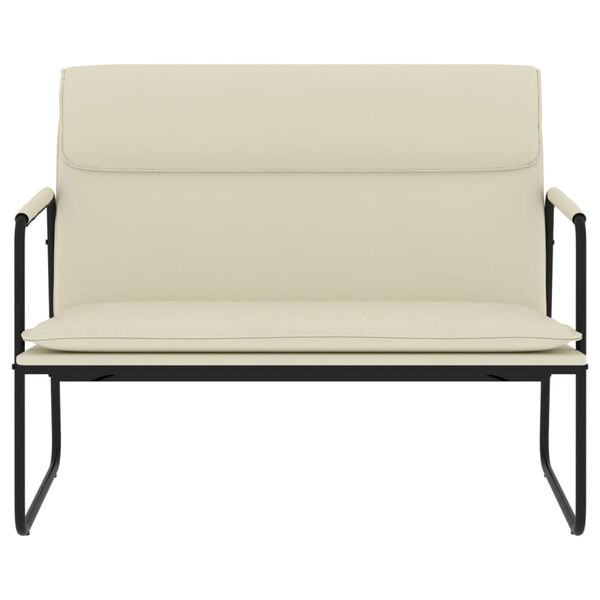 vidaXL Sitzbank Creme 100x64x80 cm Kunstleder