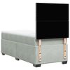 vidaXL Boxspringbett mit Matratze Hellgrau 90x190 cm Samt