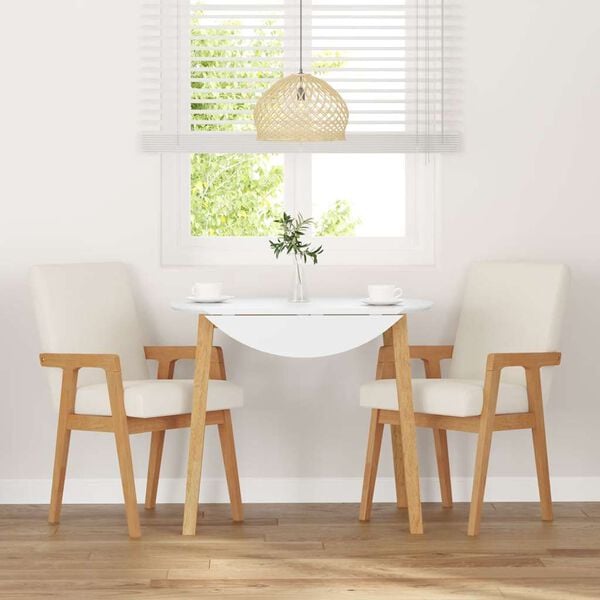 vidaXL Esszimmerstühle mit Kissen 2 Stk. Massivholz Gummibaum