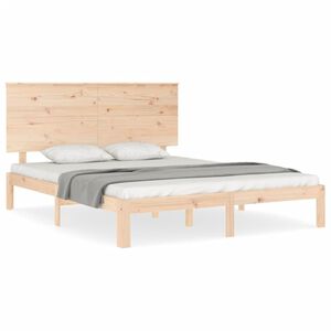 vidaXL Bettgestell ohne Matratze King Size Massivholz Kiefer