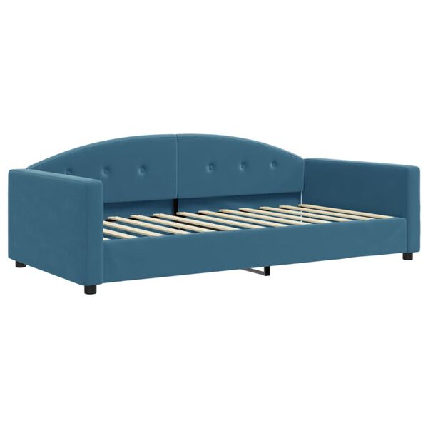 vidaXL Tagesbett mit Matratze Blau 100x200 cm Samt