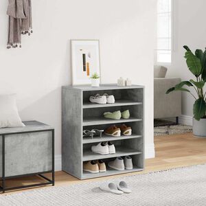 vidaXL Schuhschrank Betongrau 60x35x70 cm Holzwerkstoff