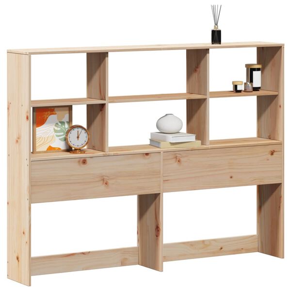 vidaXL Kopfteil mit Stauraum 150 cm Massivholz Kiefer