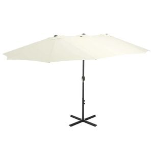 vidaXL Sonnenschirm mit Aluminium-Mast 460x270 cm Sandwei&szlig;