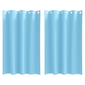 vidaXL Verdunkelungs-Vorh&auml;nge mit Ringen 2 stk. Himmelblau Polyester