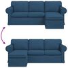 vidaXL Sofa 210cm Blau Metall