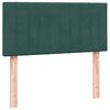 vidaXL Boxspringbett mit Matratze & LED Dunkelgr&uuml;n 100x210 cm Samt