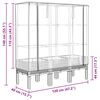 vidaXL Hochbeet mit Gew&auml;chshaus-Aufsatz Rattan-Optik 120x40x140 cm
