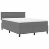 vidaXL Boxspringbett Hellgrau und Weiß 203 x 160 x 88 cm Cordstoff