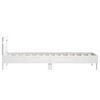 vidaXL Bettgestell mit Kopfteil und LED-Leuchten Wei&szlig; 75x190 cm