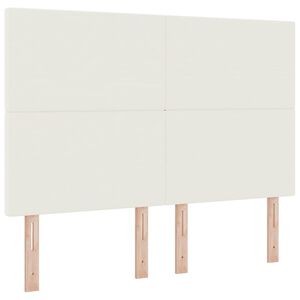 vidaXL Kopfteil Creme 160 cm Cordstoff