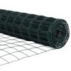 vidaXL Zaun mit Pfosten Gr&uuml;n 1 x 25 m Stahl und PVC