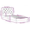 vidaXL Bettgestell ohne Matratze Taupe 80x200 cm Stoff