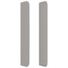 vidaXL Kopfteil mit Ohren Hellgrau 203x16x118/128 cm Stoff