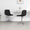 vidaXL Esszimmerst&uuml;hle 2 Stk. Drehbar Schwarz Stoff
