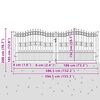 vidaXL Zauntor mit Speerspitze Schwarz 406 x 150 cm Pulverbeschichteter Stahl