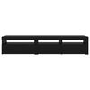 vidaXL TV-Schr&auml;nk 2 pcs Schwarz Eichen-Optik 195 x 35 x 40 cm