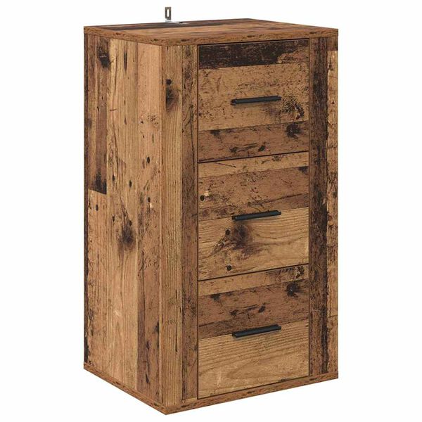 vidaXL Sideboard mit Schubladen Altholz 40 x 33 x 70 cm Holzwerkstoff