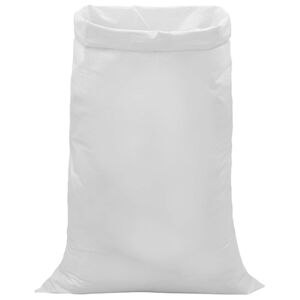 vidaXL Gewebte S&auml;cke 10 Stk. Wei&szlig; 100 x 150 cm PP