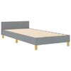 vidaXL Bettgestell mit Kopfteil Hellgrau 80 x 200 cm Stoff