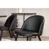 Venture Home Esszimmerst&uuml;hle 2 Stk. Velvet Lederoptik Schwarz&Messing