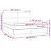 vidaXL Boxspringbett mit Matratze & LED Blau 200x200 cm Stoff