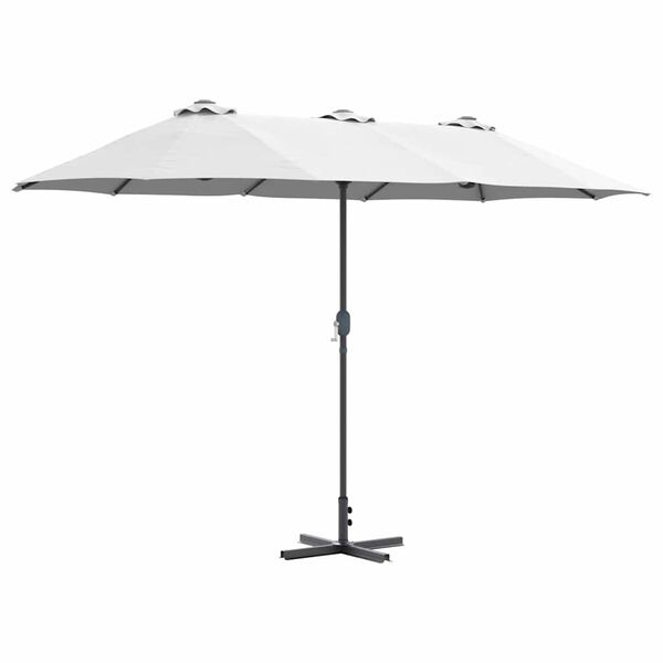 vidaXL Garten-Sonnenschirm Sand 370 x 197 x 239 cm