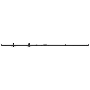 vidaXL Mini Schiebet&uuml;rbeschlag Set f&uuml;r Schrankt&uuml;ren Carbonstahl 183 cm