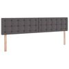 vidaXL Aufbewahrungsbett mit Matratze Grau 200 x 200 cm Kunstleder