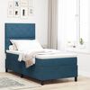 vidaXL Boxspringbett mit Matratze Dunkelblau 90 x 190 cm Stoff