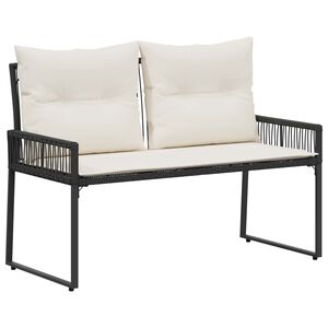 vidaXL Bank Outdoor 2 -Seater 4 Stk. 110 x 59 x 82 cm Poly-Rattan