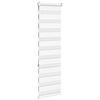 vidaXL Doppelrollo Wei&szlig; 45x150 cm Stoffbreite 40,9 cm Polyester