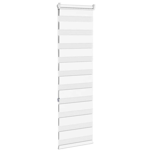 vidaXL Doppelrollo Wei&szlig; 45x150 cm Stoffbreite 40,9 cm Polyester