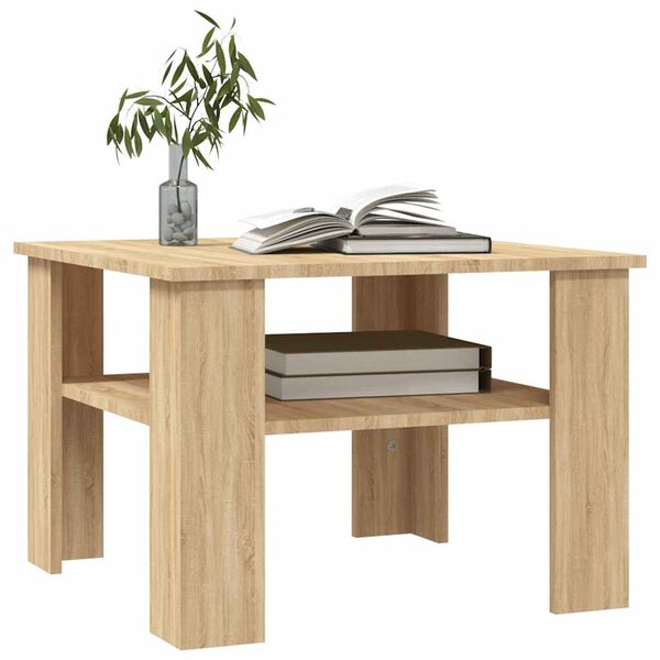 vidaXL Couchtisch Sonoma-Eiche 60x60x42 cm Holzwerkstoff